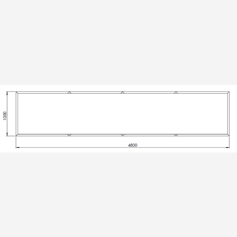 Verzinkt staal plantenbak Texas xxl 4800x1000