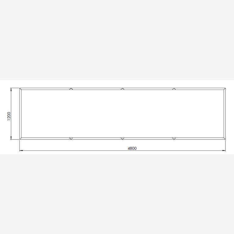 Gepoedercoat staal plantenbak Texas xxl 4800x1200