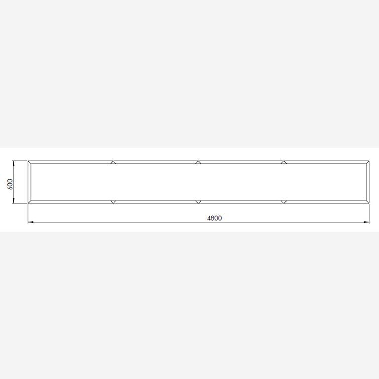 Verzinkt staal plantenbak Texas xxl 4800x600