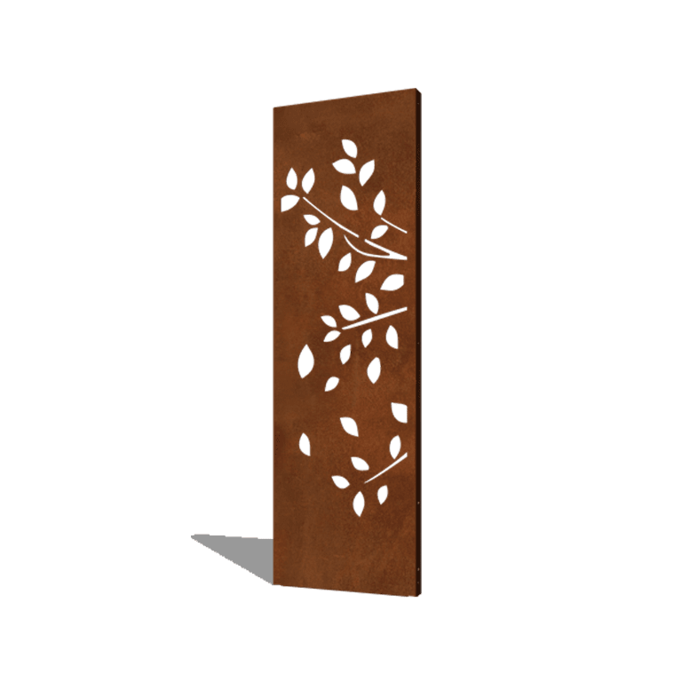 Cortenstaal paneel boom deel 1 60 x 6 x 190 cm