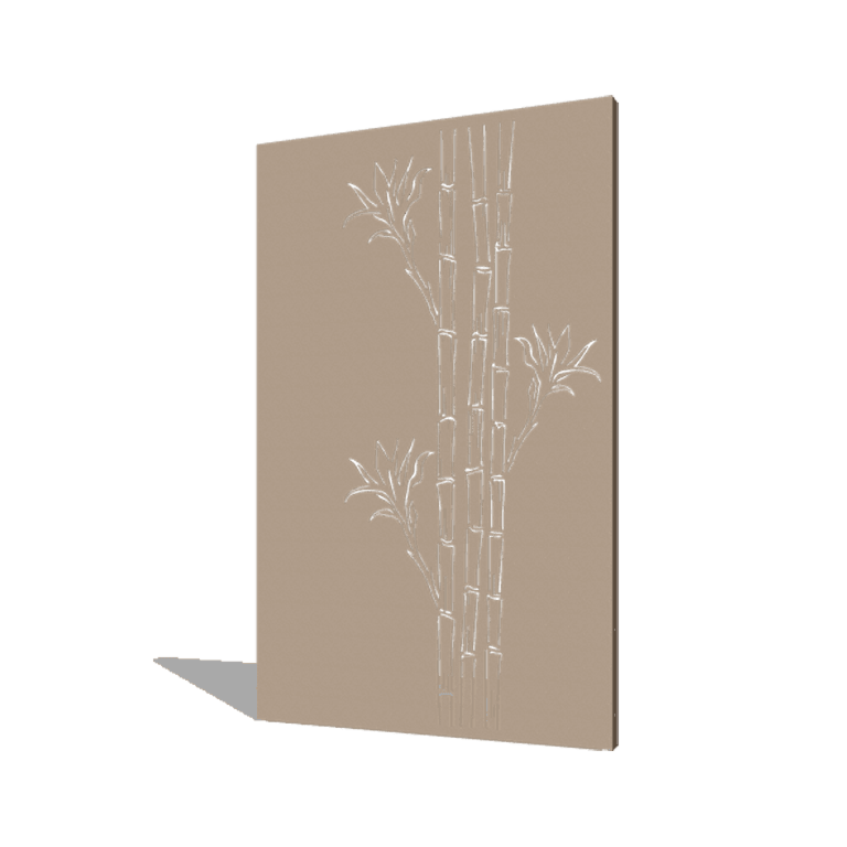 Gepoedercoat staal paneel bamboe 120 x 6 x 190 cm
