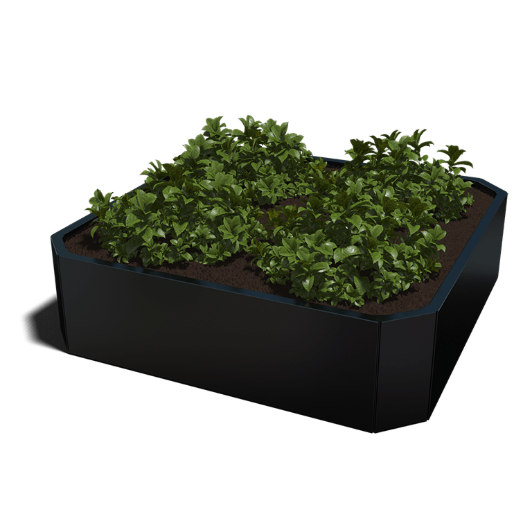 Gepoedercoat staal plantenbak Boston 1200