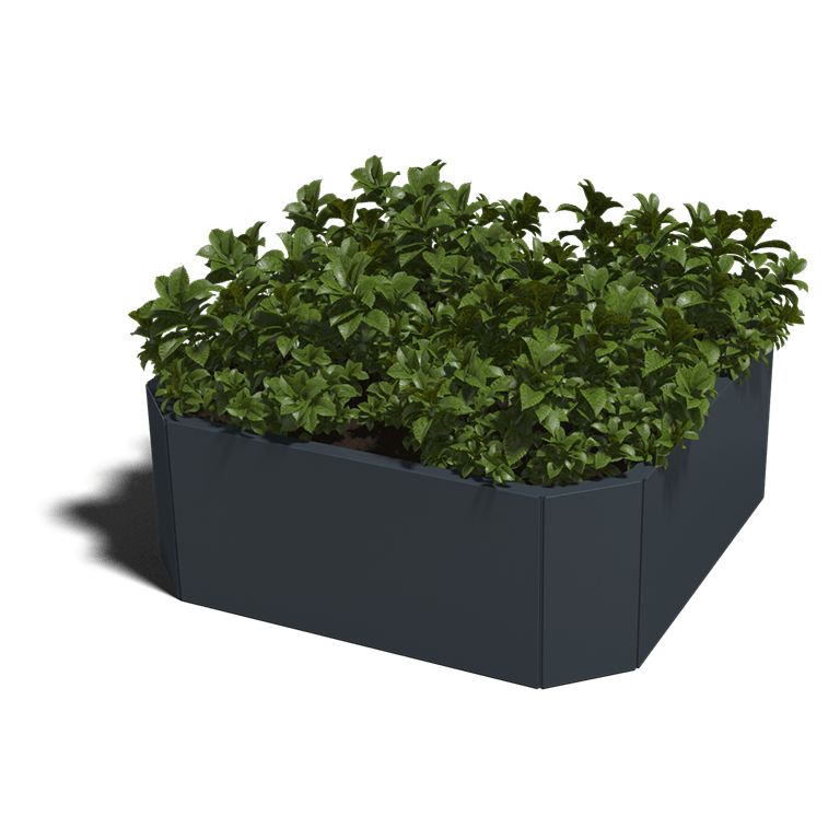 Gepoedercoat staal plantenbak Boston 800