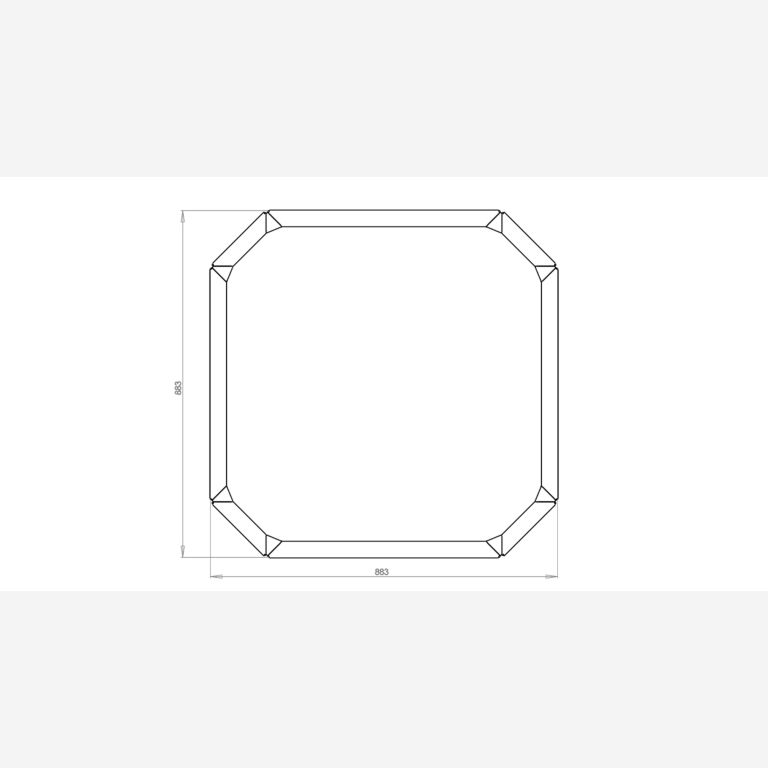 Gepoedercoat staal plantenbak Boston 600