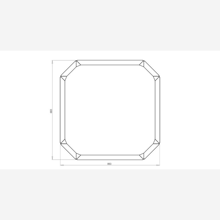 Gepoedercoat staal plantenbak Boston 60