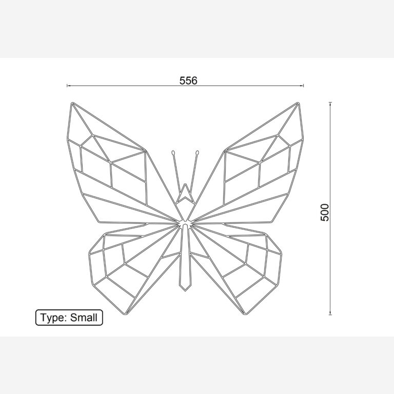 Metalen wanddecoratie Butterfly 1.0 *OP=OP