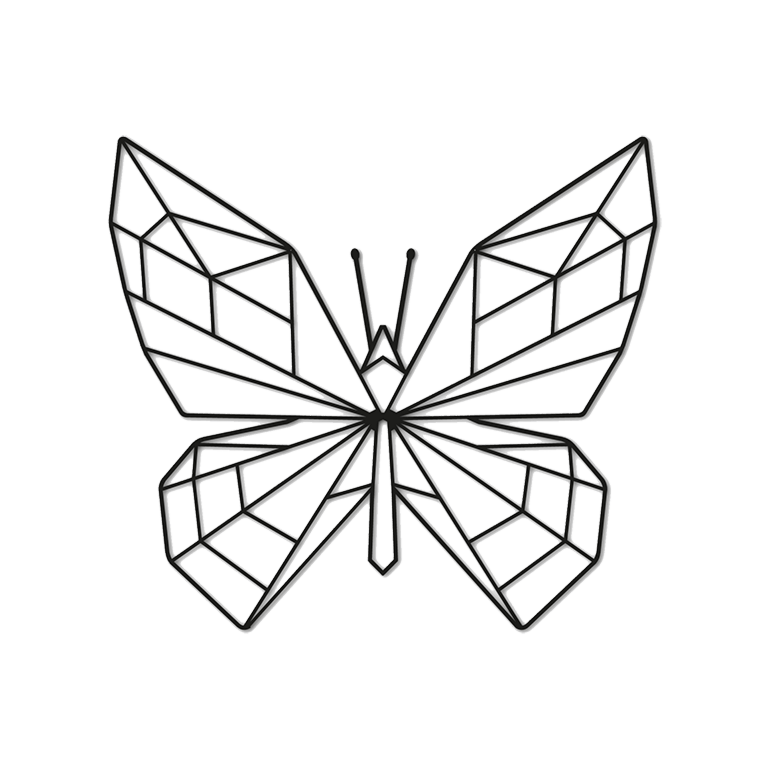 Metalen wanddecoratie Butterfly 1.0 *OP=OP