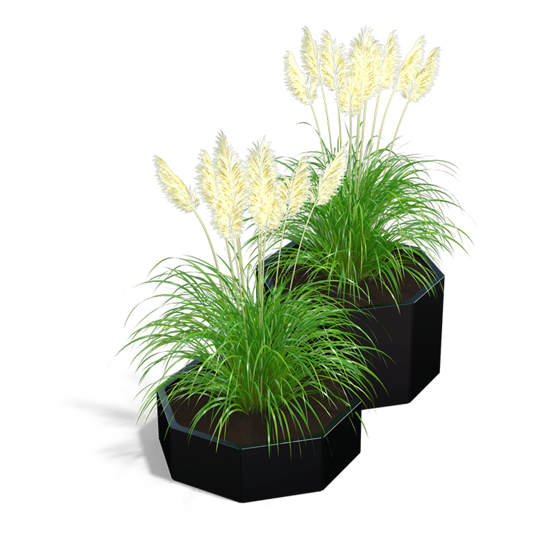 Gepoedercoat staal plantenbak Chicago special II 400