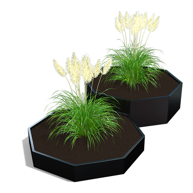 Gepoedercoat staal plantenbak Chicago special II 800