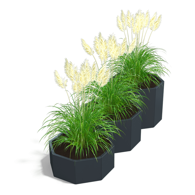 Gepoedercoat staal plantenbak Chicago special III 400