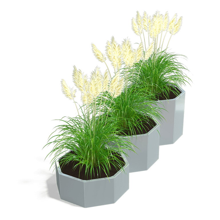 Verzinkt staal plantenbak Chicago special III 400