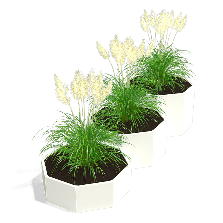 Gepoedercoat staal plantenbak Chicago special III 500