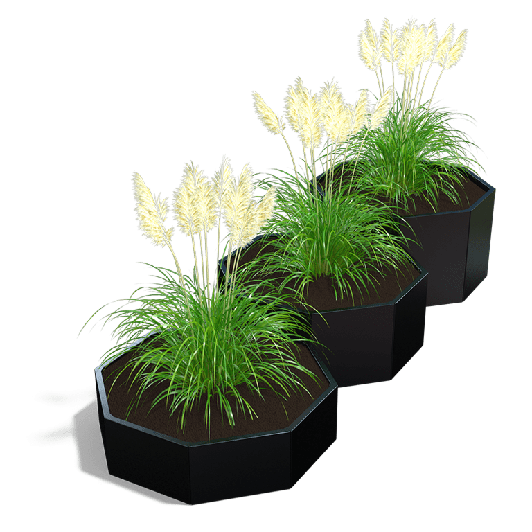 Gepoedercoat staal plantenbak Chicago special III 600