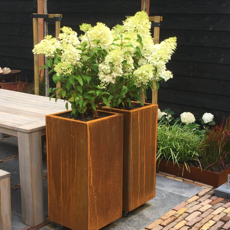 Cortenstaal plantenbak Miami 400x400