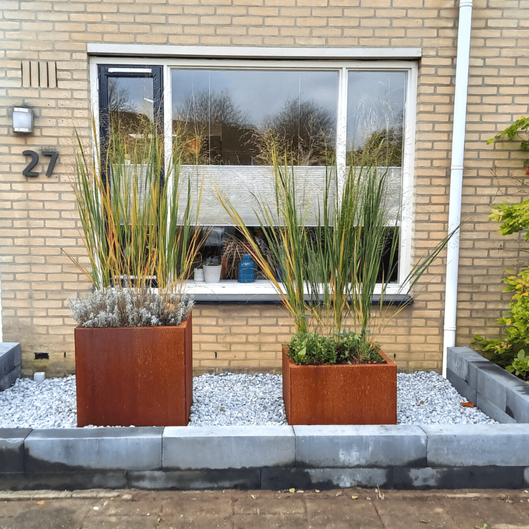 Cortenstaal plantenbak Miami 600x600