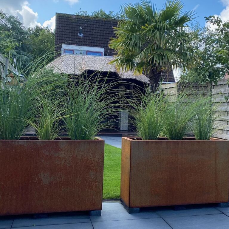 Cortenstaal plantenbak Texas 400x1000
