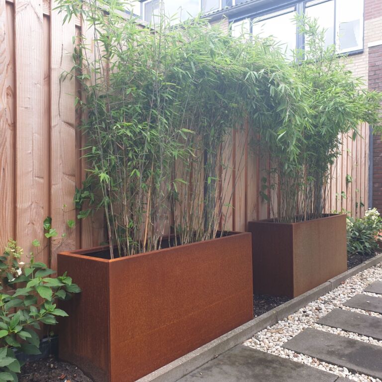 Cortenstaal plantenbak Texas 400x1200