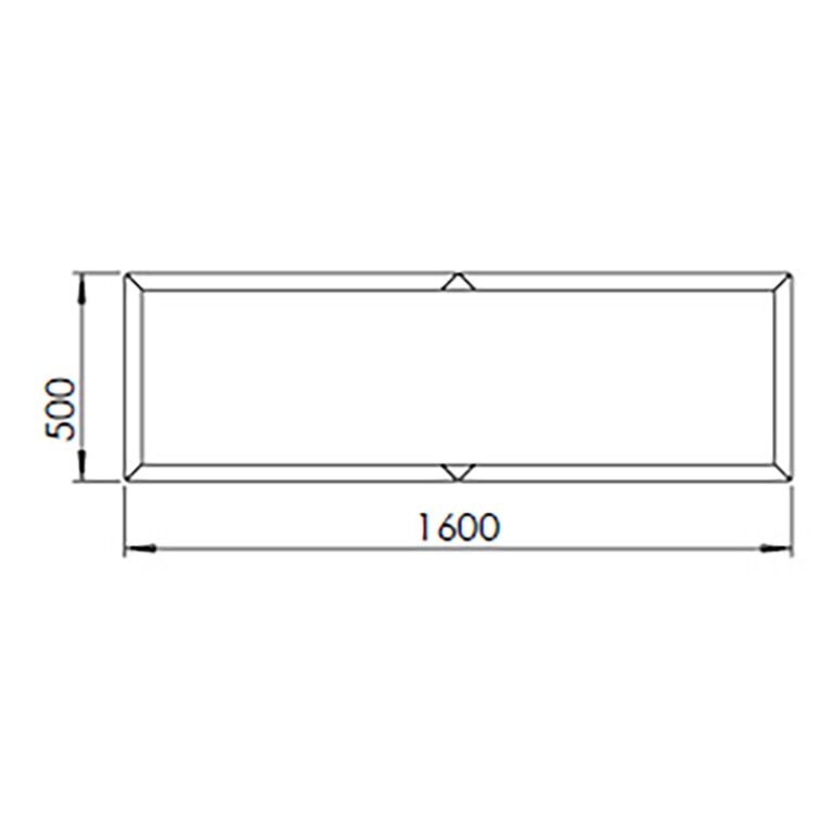 Cortenstaal plantenbak Texas xxl 160 x 50 cm