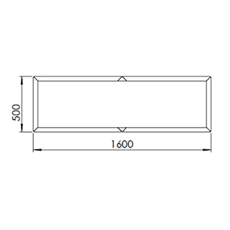 Gepoedercoat staal plantenbak Texas xxl 160 x 50 cm