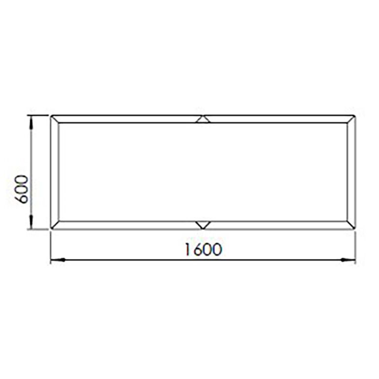 Gepoedercoat staal plantenbak Texas xxl 160 x 60 cm