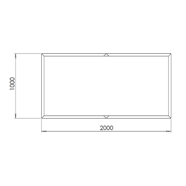 Gepoedercoat staal plantenbak Texas xxl 200 x 100 cm