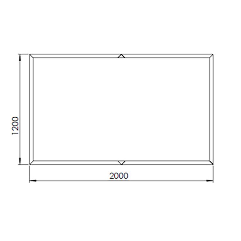 Gepoedercoat staal plantenbak Texas xxl 200 x 120 cm