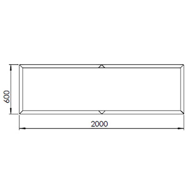 Cortenstaal plantenbak Texas xxl 200 x 60 cm