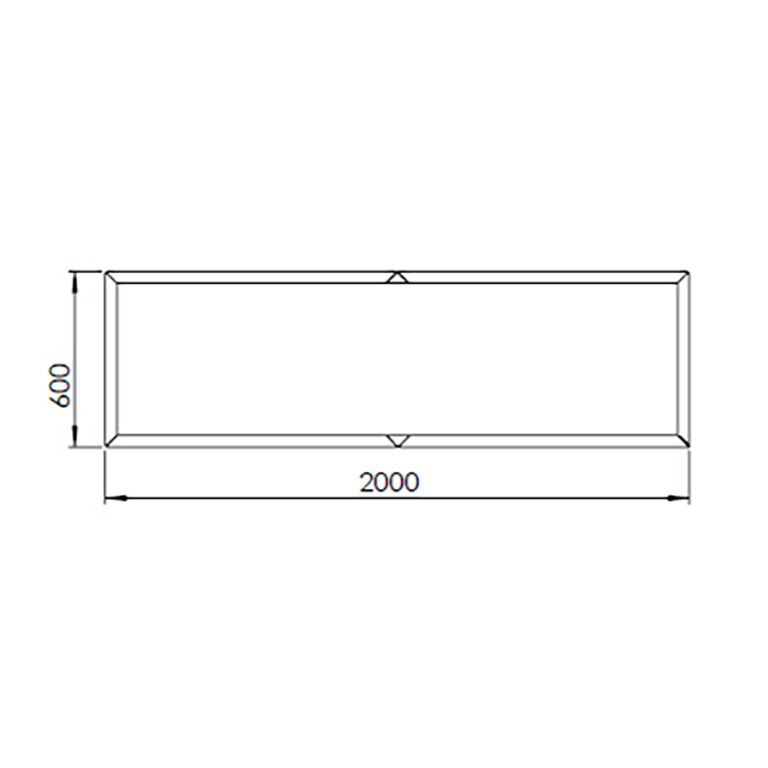 Gepoedercoat staal plantenbak Texas xxl 200 x 60 cm