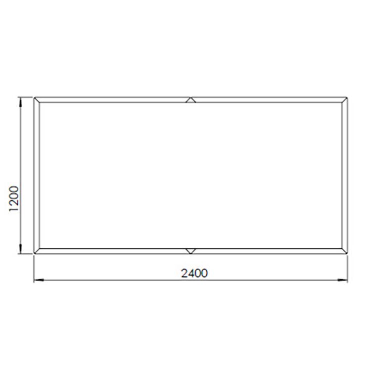 Cortenstaal plantenbak Texas xxl 240 x 120 cm