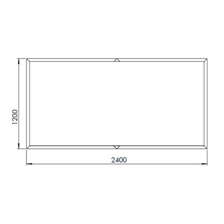 Gepoedercoat staal plantenbak Texas xxl 240 x 120 cm