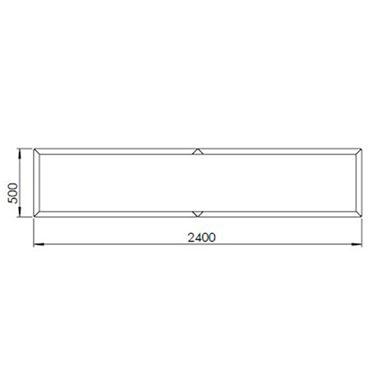 Cortenstaal plantenbak Texas xxl 240 x 50 cm
