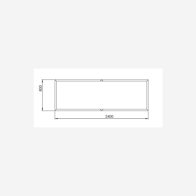 Gepoedercoat staal plantenbak Texas xxl 240 x 80 cm