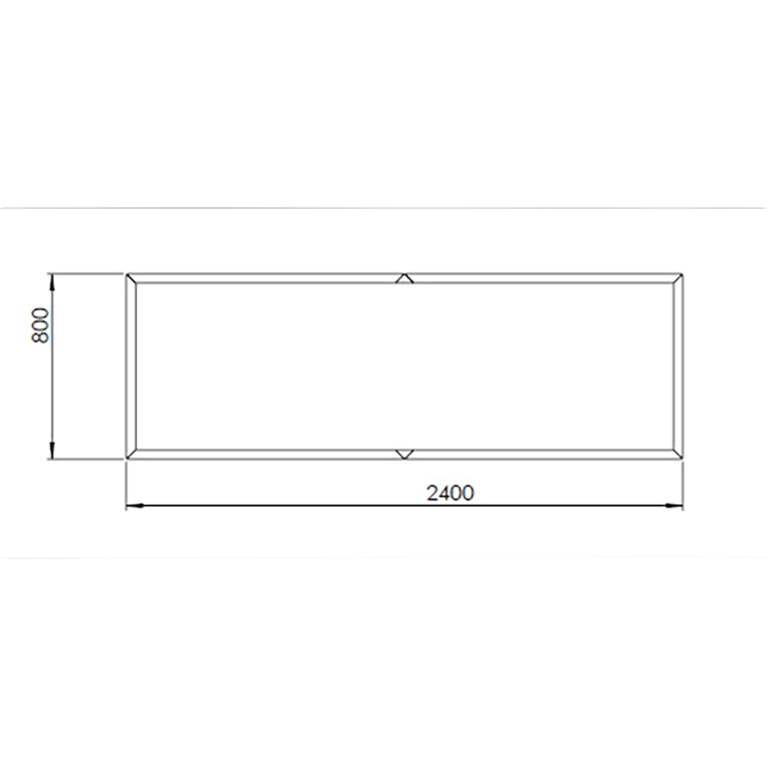 Gepoedercoat staal plantenbak Texas xxl 240 x 80 cm