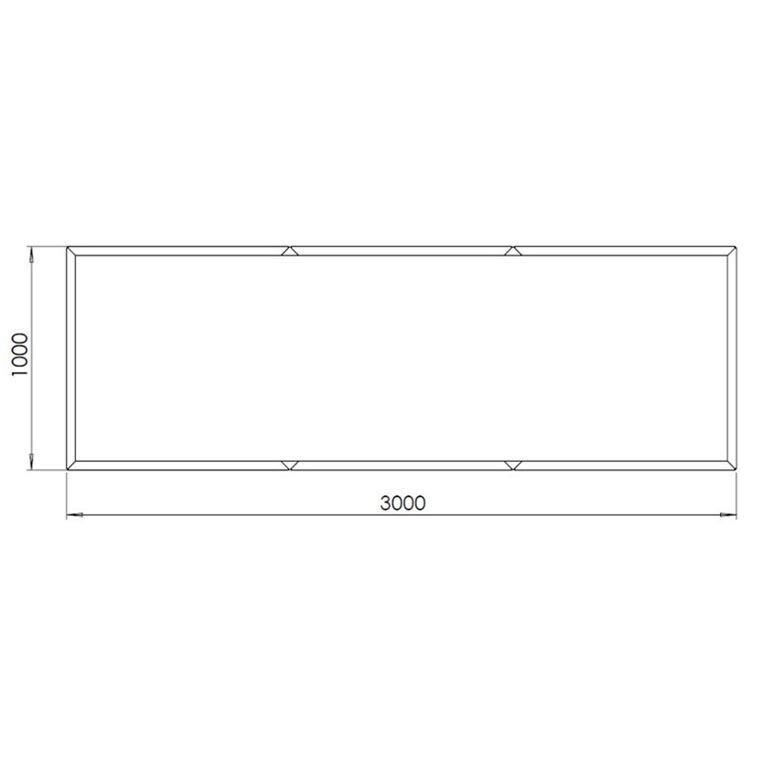 Gepoedercoat staal plantenbak Texas xxl 300 x 100 cm