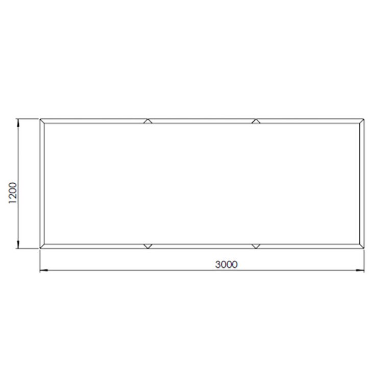 Gepoedercoat staal plantenbak Texas xxl 300 x 120 cm