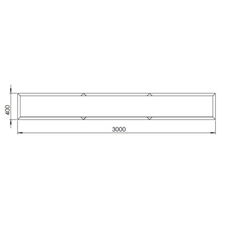 Cortenstaal plantenbak Texas xxl 300 x 40 cm