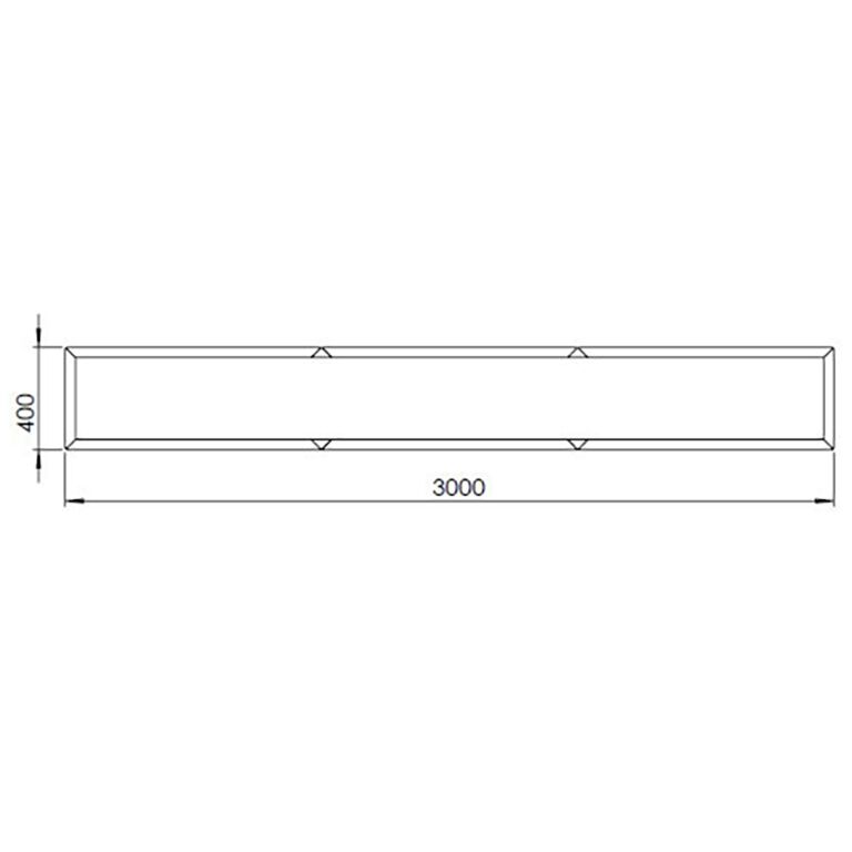 Gepoedercoat staal plantenbak Texas xxl 300 x 40 cm