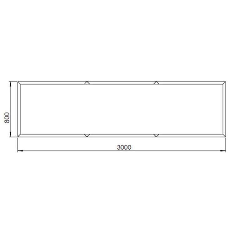 Cortenstaal plantenbak Texas xxl 300 x 80 cm