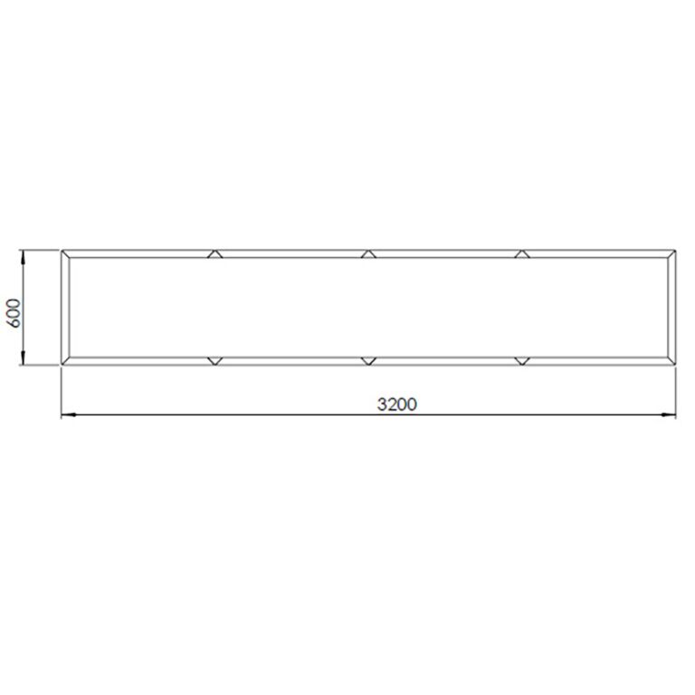 Cortenstaal plantenbak Texas xxl 320 x 60 cm
