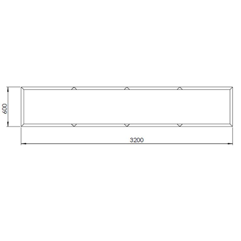 Gepoedercoat staal plantenbak Texas xxl 320 x 60 cm