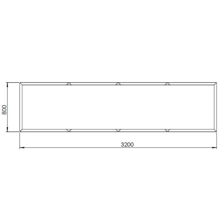 Cortenstaal plantenbak Texas xxl 320 x 80 cm
