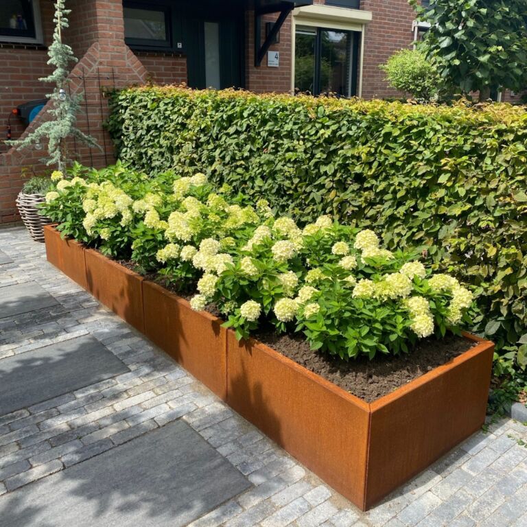 Cortenstaal plantenbak Texas xxl 3200x800