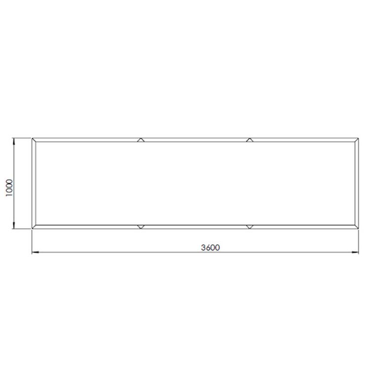 Cortenstaal plantenbak Texas xxl 360 x 100 cm