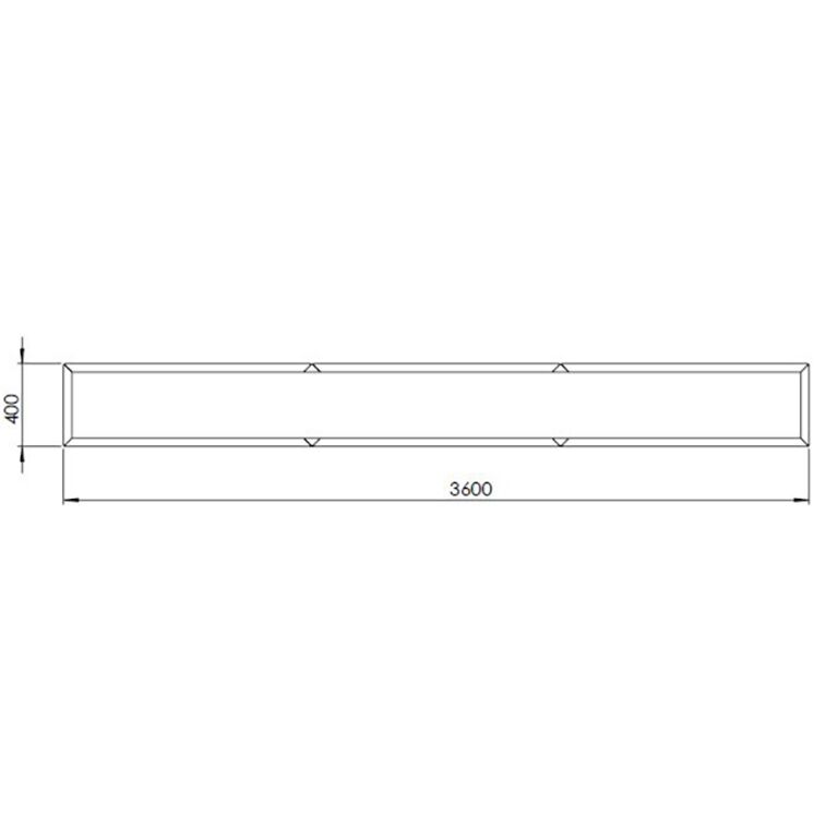 Gepoedercoat staal plantenbak Texas xxl 360 x 40 cm