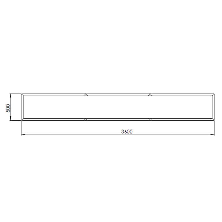 Cortenstaal plantenbak Texas xxl 360 x 50 cm