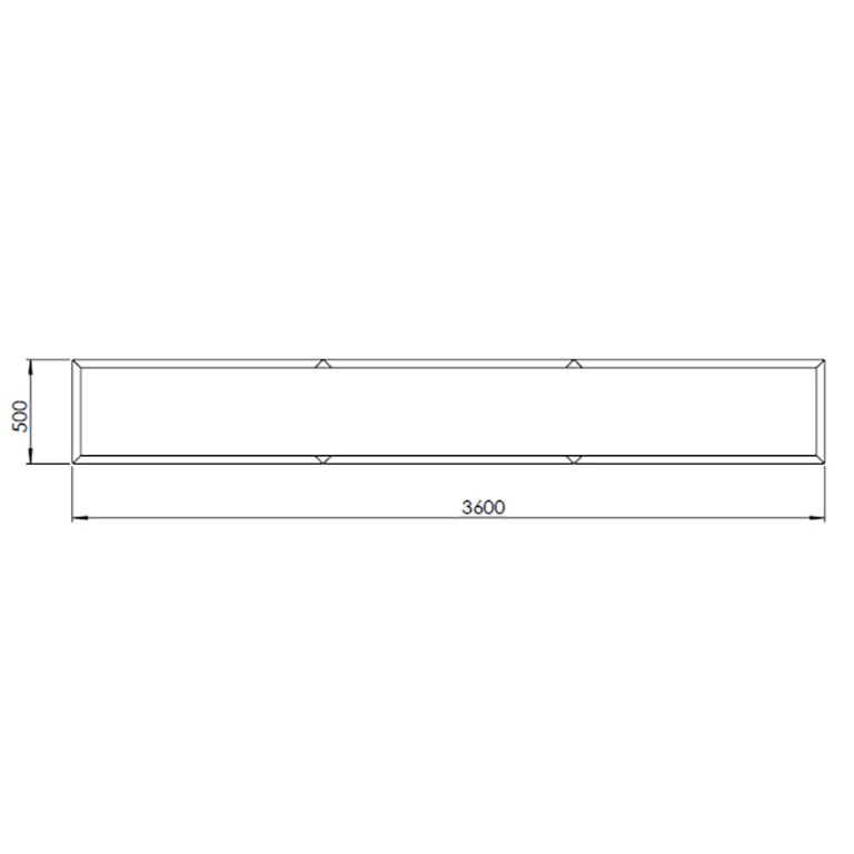 Gepoedercoat staal plantenbak Texas xxl 360 x 50 cm