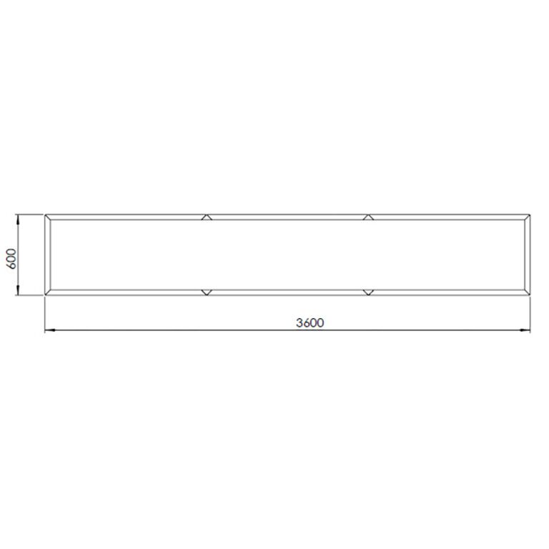 Cortenstaal plantenbak Texas xxl 360 x 60 cm
