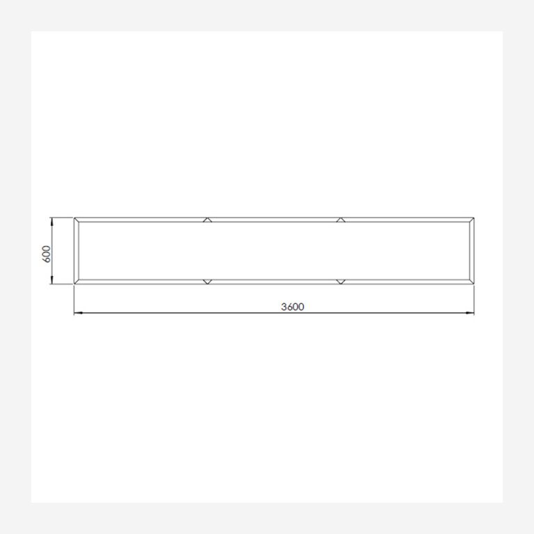 Gepoedercoat staal plantenbak Texas xxl 360 x 60 cm