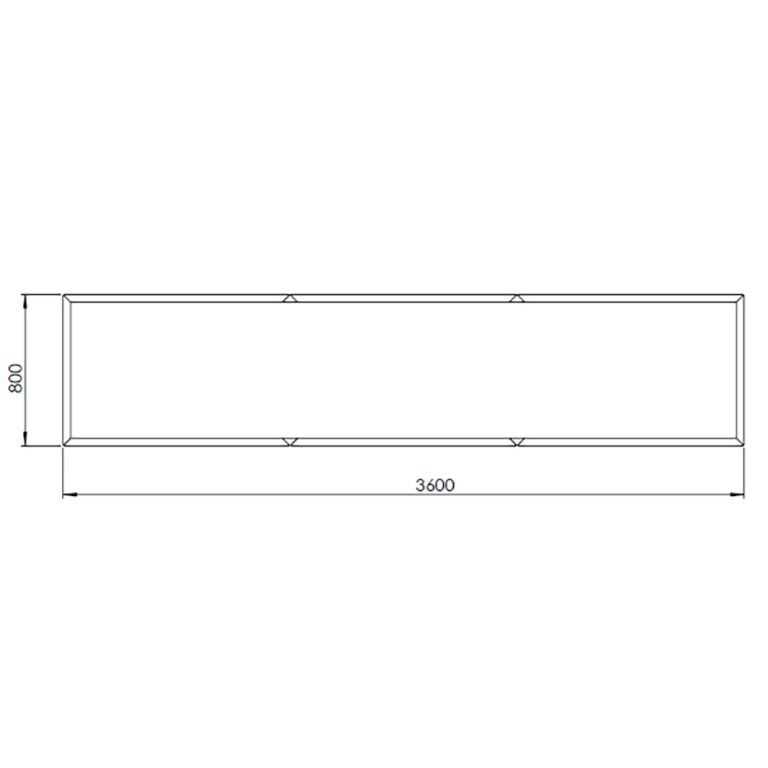 Cortenstaal plantenbak Texas xxl 360 x 80 cm