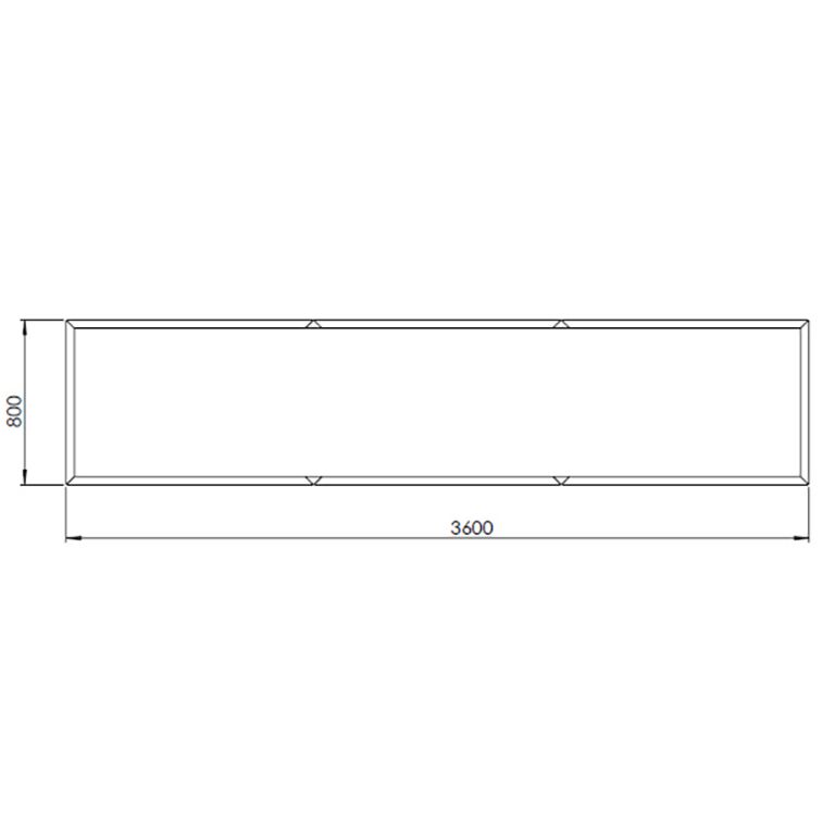 Gepoedercoat staal plantenbak Texas xxl 360 x 80 cm